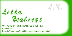 lilla neuliszt business card